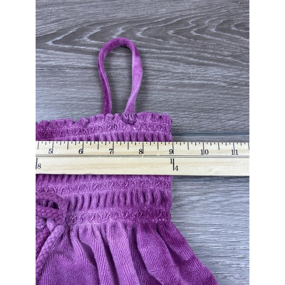 Juicy Couture Kids Vintage Smocked Terry Cloth Sundress Purple‎ Size 6